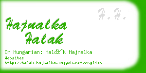 hajnalka halak business card